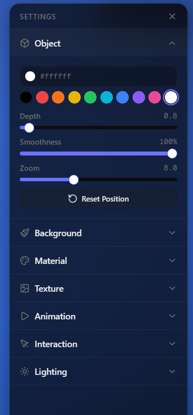 Editor panel